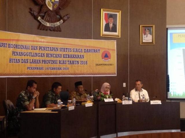 Mulai Hari Ini Pemprov Riau Tetapkan Status Siaga Darurat Bencana Karhutla
