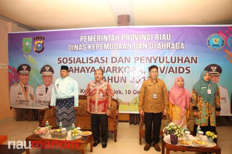 Bupati Alfedri Apresiasi Dispora Riau Taja Penyuluhan Narkoba dan HIV/AIDS di Siak