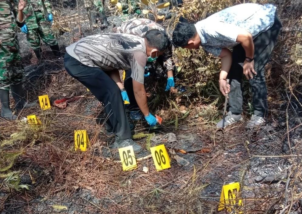 Ditemukan Tulang Belulang Manusia di Lokasi Kebakaran Lahan di Desa Salo