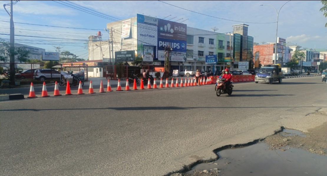 Dishub Pekanbaru Tutup U-turn di Jalan Tuanku Tambusai