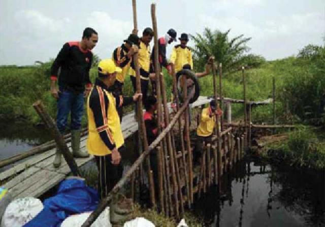 Kecamatan Bangko sudah Miliki 14 Kanal Blocking