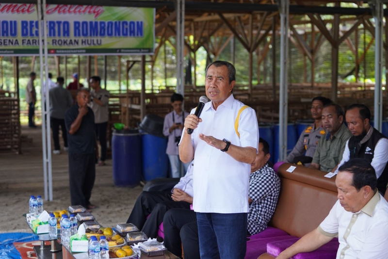 Gubri Syamsuar Sampaikan Sejumlah Program di Desa Rambah Muda