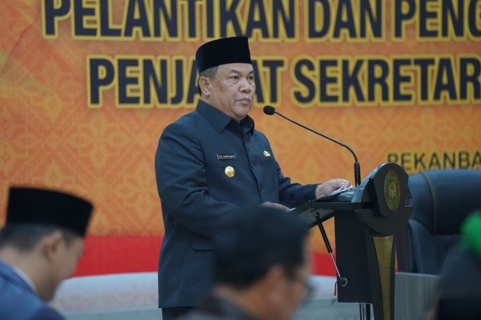 Sah, Indra Resmi Dilantik Jadi Pj Sekdaprov Riau